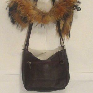 Bruno Rossi brown leather handbag made in Italy